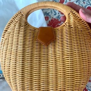 J.McLaughlin Victoria Round Wicker Bag